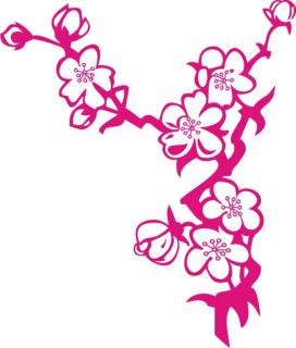 Falmatrica / faltetoválás - cseresznyefa virág
