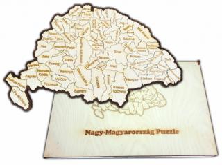 Nagy Magyarország fa puzzle vármegyékkel díszdobozban
