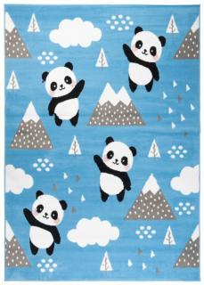 Jolly panda mintás kék gyerekszőnyeg I.