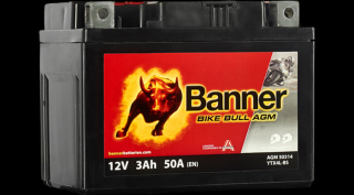 Banner Bike Bull AGM 12V 3Ah YT4L-BS akkumulátor 50314