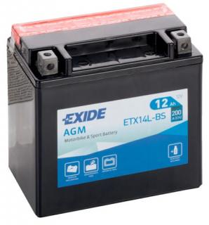 Exide 12V 12Ah AGM jobb+ ETX14L-BS akkumulátor