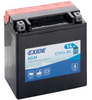 Exide 12V 14Ah AGM bal+ ETX16-BS akkumulátor