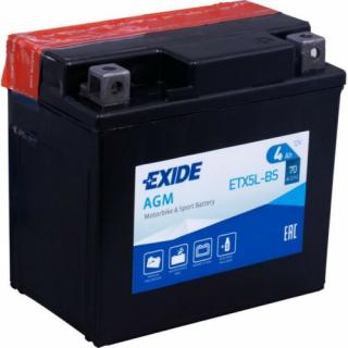 Exide 12V 4Ah AGM jobb+ ETX5L-BS akkumulátor