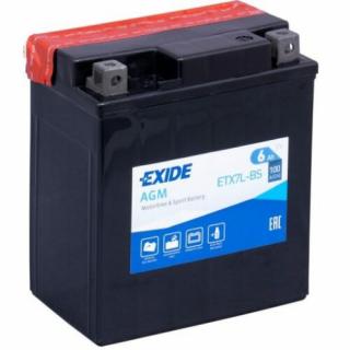 Exide 12V 6Ah AGM jobb+ ETX7L-BS akkumulátor