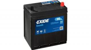 Exide Excell 35Ah jobb+ vékony sarus akkumulátor EB356A