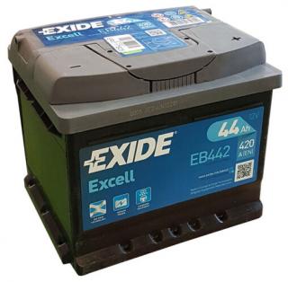 EXIDE Excell 44Ah jobb+ EB442 akkumulátor