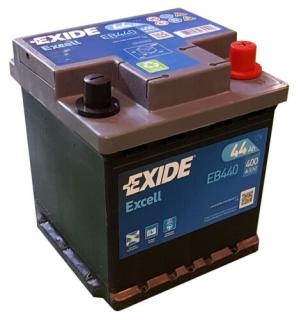 EXIDE Excell 44Ah jobb+ (Punto) EB440 akkumulátor