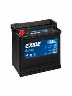 Exide Excell 45Ah jobb+ akkumulátor EB450