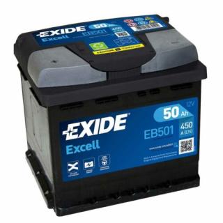 EXIDE Excell 50Ah bal+ EB501 akkumulátor