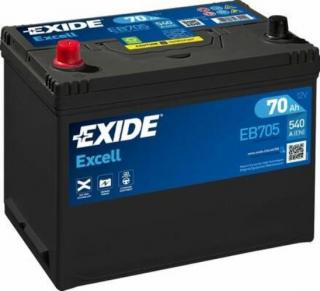 Exide Excell 70Ah bal+ akkumulátor EB705