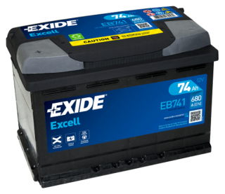 EXIDE Excell 74Ah bal+ EB741 akkumulátor