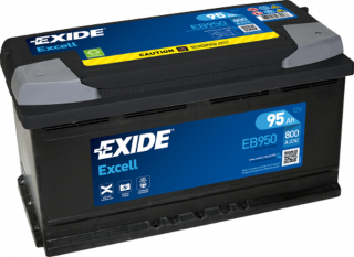 EXIDE Excell 95Ah jobb+ EB950 akkumulátor