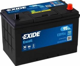 EXIDE Excell 95Ah jobb+ EB954 akkumulátor