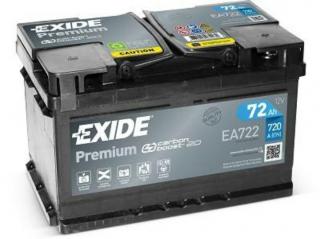 EXIDE Premium 72Ah jobb+ EA722 akkumulátor