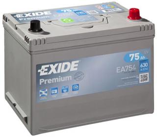 EXIDE Premium 75Ah jobb+ EA754 akkumulátor