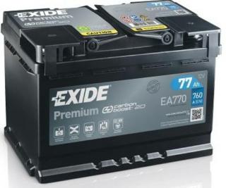 EXIDE Premium 77Ah jobb+ EA770 akkumulátor