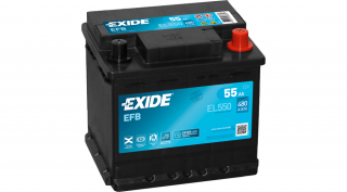 EXIDE Start-Stop 55Ah 540A! jobb+ EL550 akkumulátor