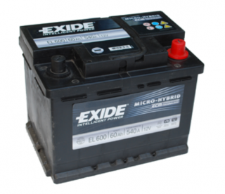 EXIDE Start-Stop 60Ah jobb+ EL600 akkumulátor