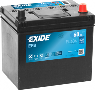 EXIDE Start-Stop 60Ah jobb+ EL604 akkumulátor