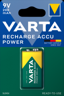 Varta 9V-os elem tölthető 200 mAh