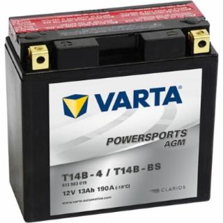 Varta Powersports AGM 12Ah T14B-4/T14B-BS akkumulátor 513903019I314