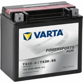 Varta Powersports AGM 18Ah bal+ TX20-4/TX20-BS akkumulátor 518902025I314