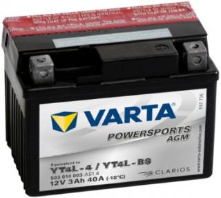 Varta Powersports AGM 3Ah YTX4L-BS akkumulátor
