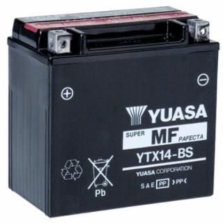 YUASA 12V 12Ah YTX14-BS bal+ AGM akkumulátor