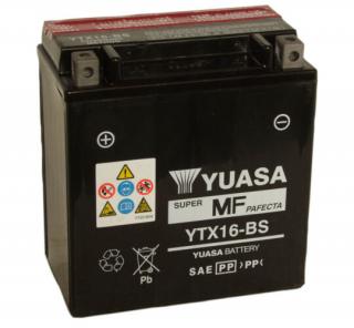 YUASA 12V 14Ah YTX16-BS bal+ AGM akkumulátor