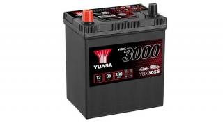 YUASA 36Ah Bal+ (vékony sarus) akkumulátor YBX3055