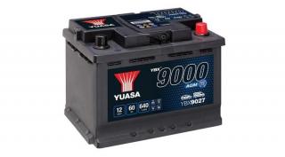 Yuasa 60Ah AGM jobb+ akkumulátor YBX9027