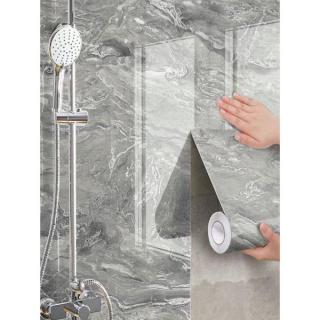1 Tekercs Vízálló Márványmintás Tapéta, 45x100 cm, Ezüstszürke 35703384-ESZ2