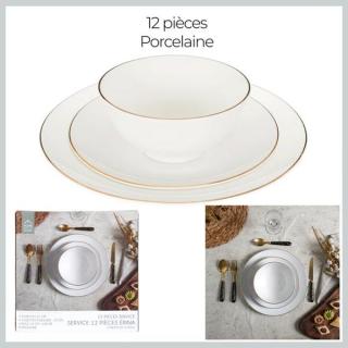 12 részes Erina porcelán étkészlet KA0539