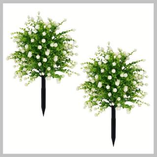 2 db leszúrható fehér művirág csokor 50 cm JW1514391