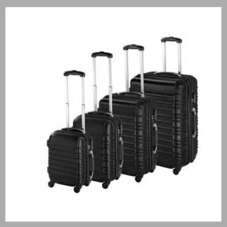 4 db-os merev falú bőrönd szett, fekete színű HOP1000938-1