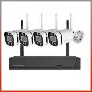 4 db-os vezetéknélküli Wifi IP biztonsági kamera rendszer holm7404