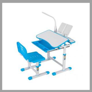 Állítható magasságú, többfunkciós, gyerek íróasztal rózsaszín HOP1001317-3 kék
