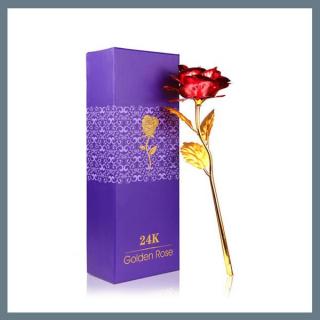 Aranyozott mű rózsa díszdobozzal R24K
