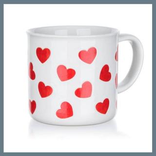 BANQUET RED HEARTS kerámia bögre 350 ml 60322840