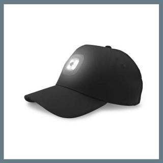 Baseball sapka újratölthető LED lámpával - Fekete SLH6803