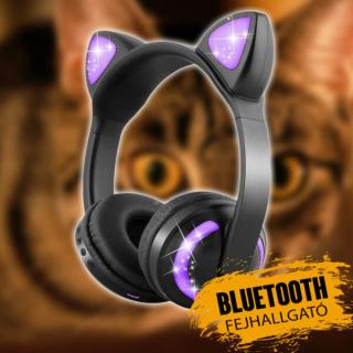 Bluetooth fejhallgató macskafüllel Y47