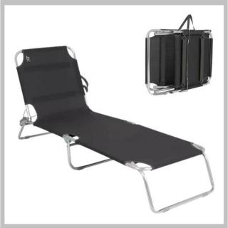 Bo-Camp Florence összecsukható napágy, antracit, 189 cm 8712013044804