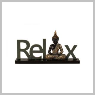 Budda dekoráció Relax felirat 27 cm 3464
