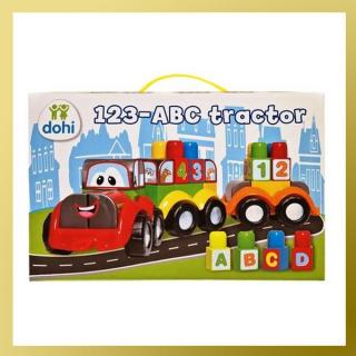 Építőjáték Traktor pótkocsival 123-ABC 095214