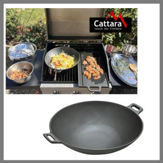 Grill serpenyő, wok öntöttvas 31cm 13069