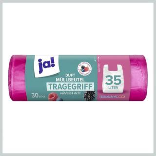 ja! Illatos szemeteszsák hordfüllel, 35 liter, 30 darab, erdei gyümölcs illattal 8990667
