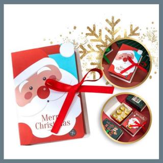 Karácsonyi díszdoboz / ajándékdoboz mikulás mintával OPO35