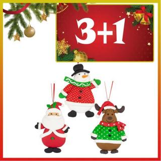 Karácsonyi poliagyag 3 mintás 11cm figura 3 + 1 49783