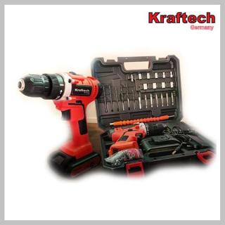 Kraftech 98 részes fúró-csavarozó 2 akkumulátorral KTCDD21LD - Alkatrésznek!