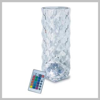 LED asztali lámpa Crystal + távirányító 014434